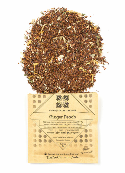 ginger peach tea pouch