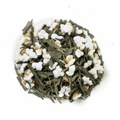 japanese genmaicha green tea blend with popped rice