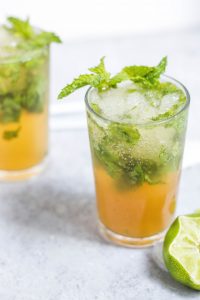 iced tea with loose leaf