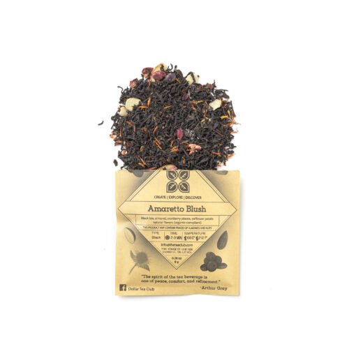 amaretto blush black tea blend with almonds