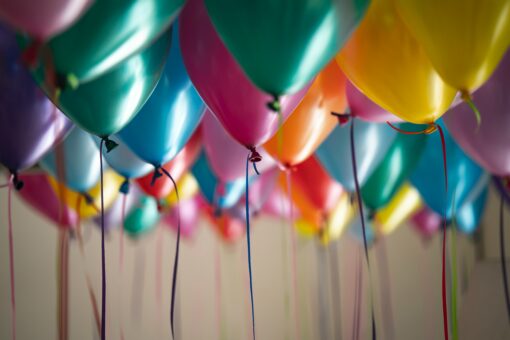 birthday balloons background photo