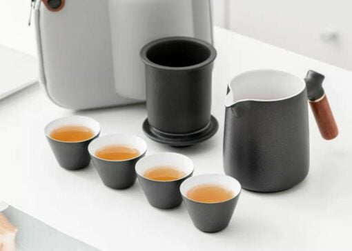 black ceramic ninja pot
