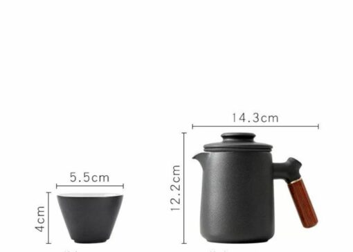 black ceramic ninja pot