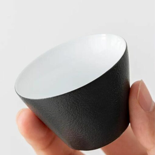 black ceramic ninja pot