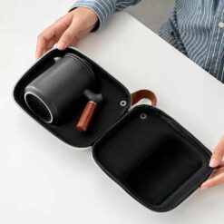 black ceramic ninja pot