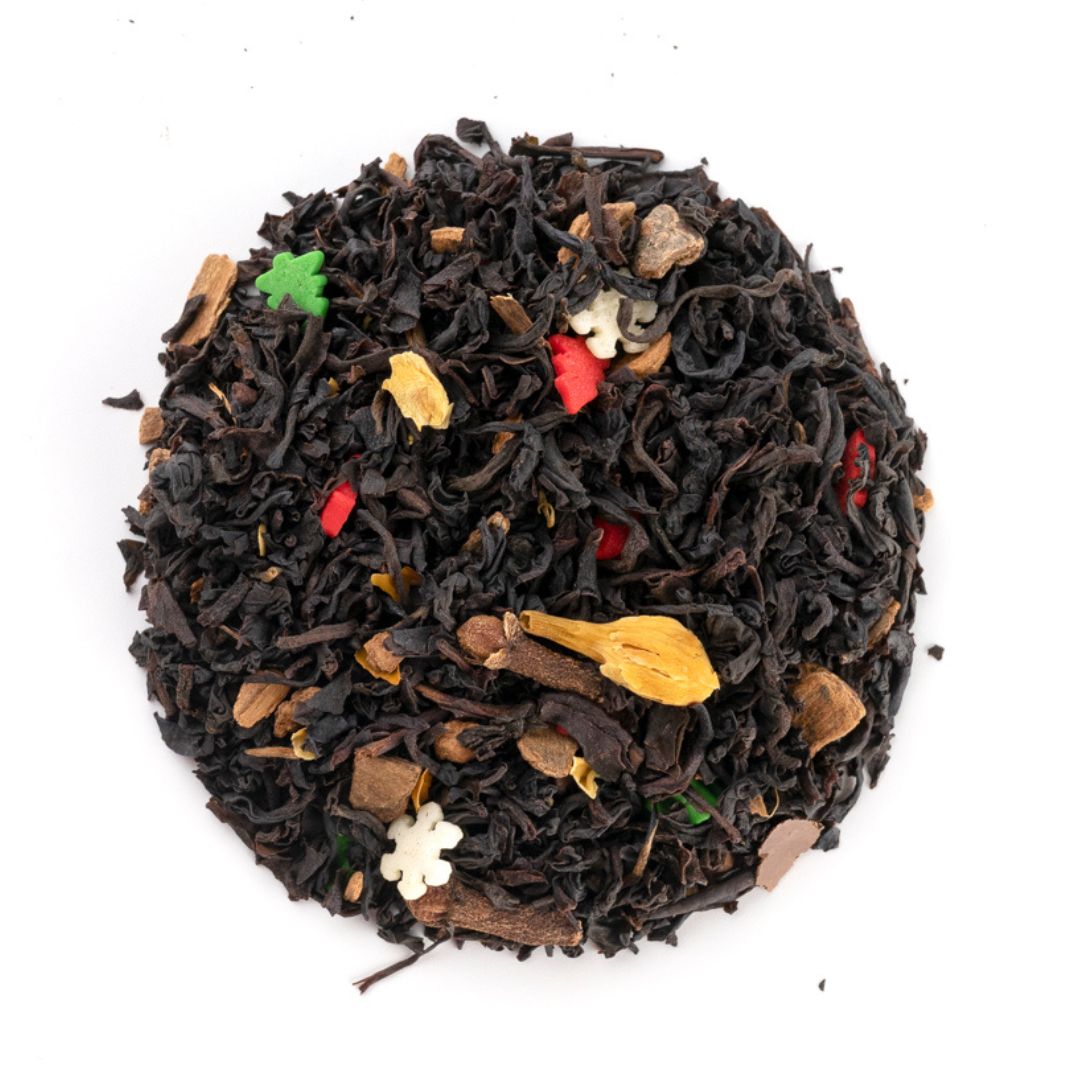 christmas lights holiday black tea blend