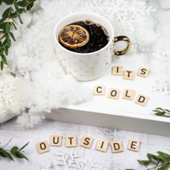 winter tea vibes photo background