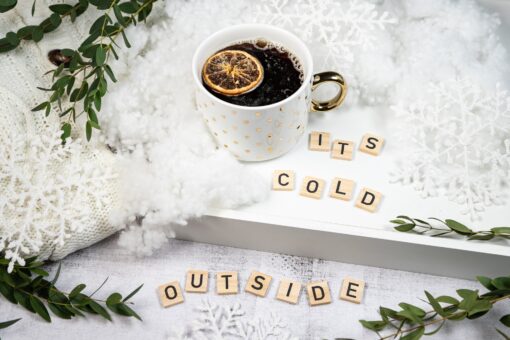 winter tea vibes photo background