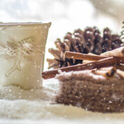 winter tea vibes photo background