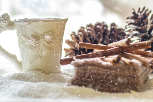 winter tea vibes photo background