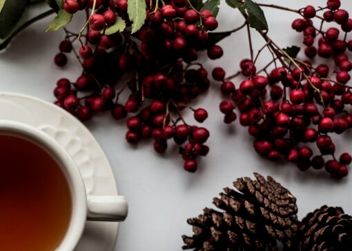 winter tea vibes photo background