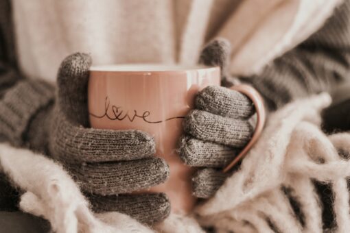 winter tea vibes photo background